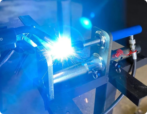 Portable Power Press used as a fabrication fixture