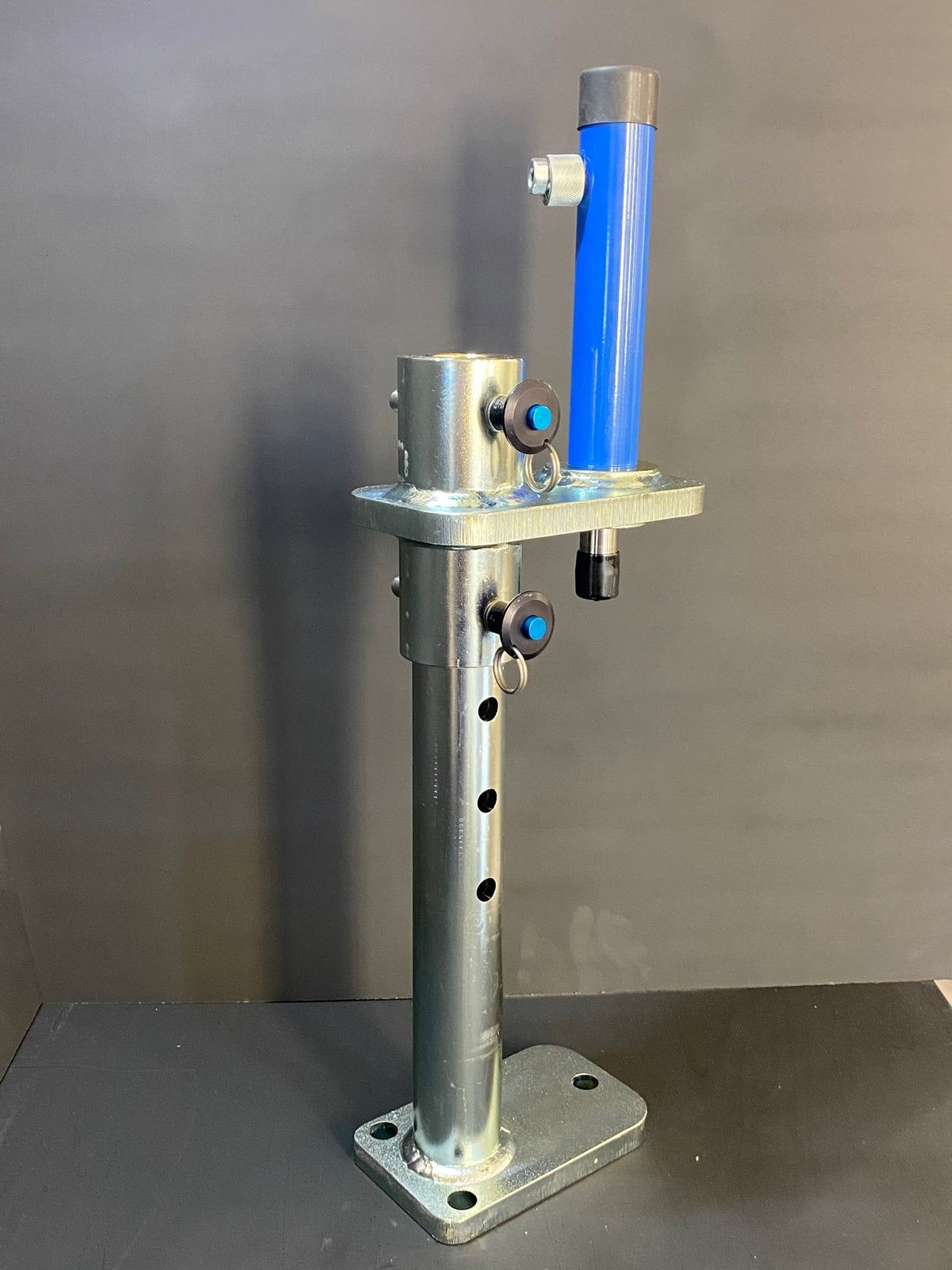 Portable Power Press — head lowered, compact position